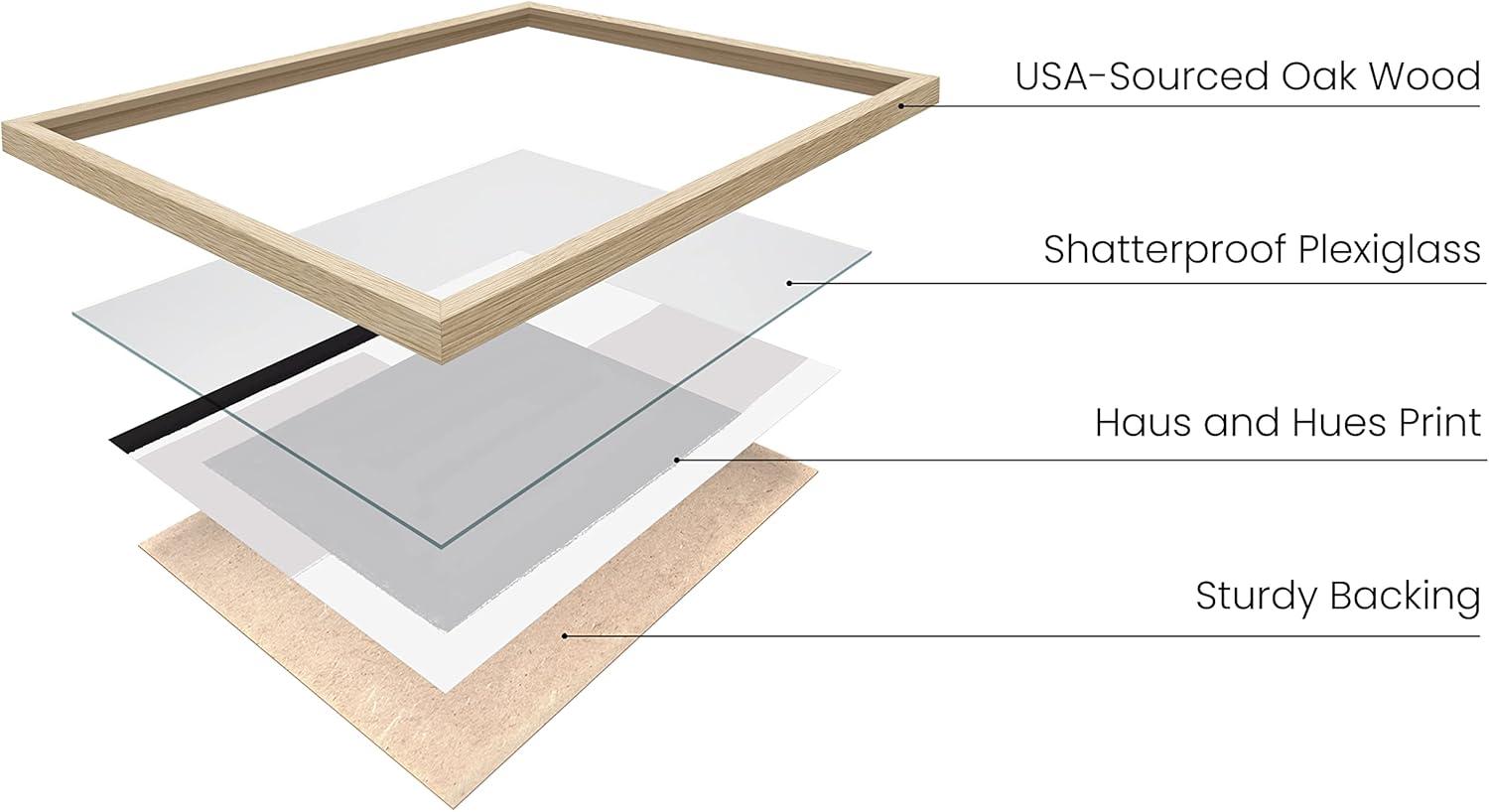 imageHAUS AND HUES Nature Wall Art  Set of 4 Landscape Abstract Prints Watercolor Artwork with Earth Tones Neutral Modern Wall Decor for Home 8x10 Beige FrameShapes  Strokes