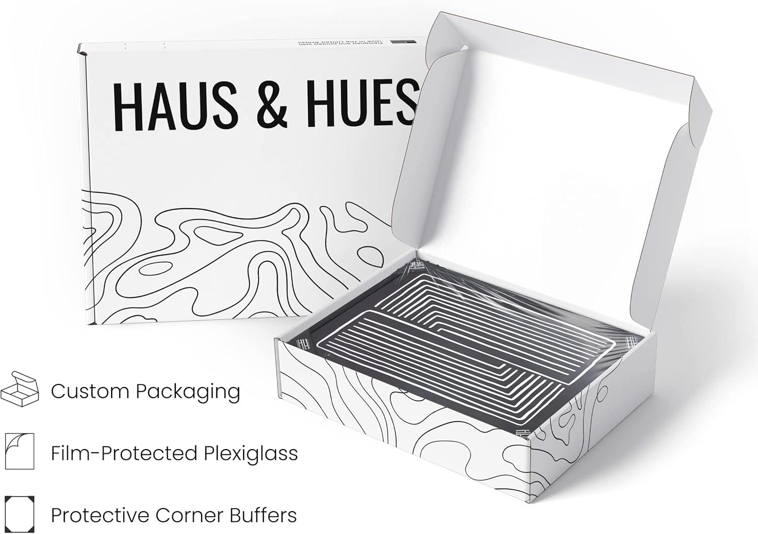 imageHAUS AND HUES Nature Wall Art  Set of 4 Landscape Abstract Prints Watercolor Artwork with Earth Tones Neutral Modern Wall Decor for Home 8x10 Beige FrameMaze Set of 4