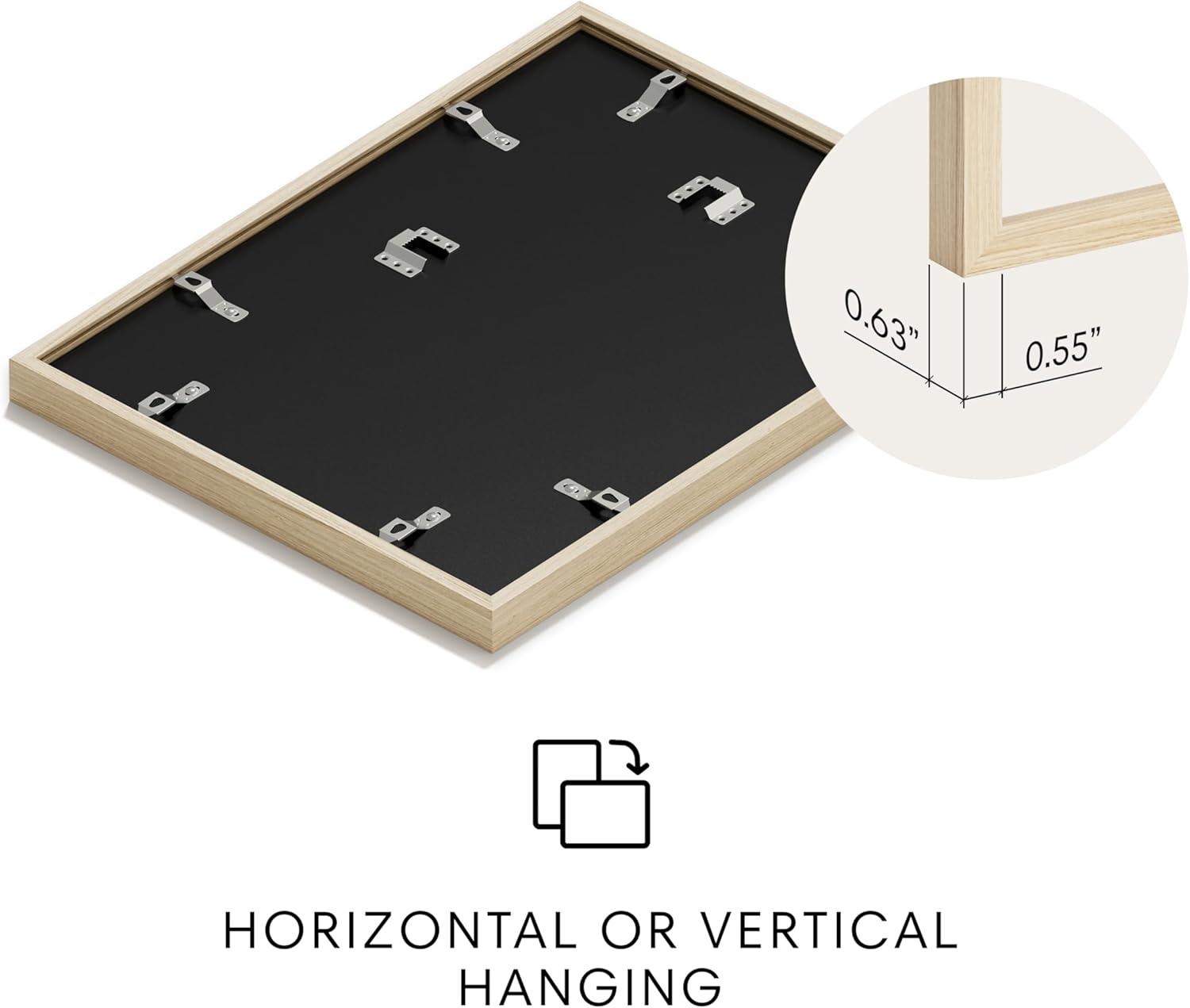 imageHAUS AND HUES Nature Wall Art  Set of 4 Landscape Abstract Prints Watercolor Artwork with Earth Tones Neutral Modern Wall Decor for Home 8x10 Beige FrameNavy Geometric Shapes