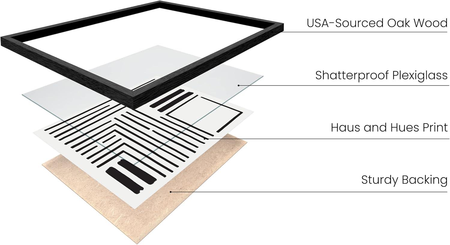 imageHAUS AND HUES Nature Wall Art  Set of 4 Landscape Abstract Prints Watercolor Artwork with Earth Tones Neutral Modern Wall Decor for Home 8x10 Beige FrameMaze Set of 4