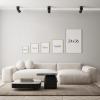 imageHAUS AND HUES Black and White Abstract Wall Art  Set of 4 Geometric Wall Prints Modern Abstract Art Unframed 16x20Black  White Set of 4