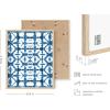 imageHAUS AND HUES Black and White Abstract Wall Art  Set of 4 Geometric Wall Prints Modern Abstract Art Unframed 16x20Blue Tie Dye