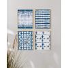 imageHAUS AND HUES Blue Abstract Wall Art Set of 4  Watercolor Seascape Prints Modern Abstract Decor Framed Blue Artwork for Walls Beige Frame 8x10Blue Tie Dye