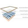 imageHAUS AND HUES Blue Abstract Wall Art Set of 4  Watercolor Seascape Prints Modern Abstract Decor Framed Blue Artwork for Walls Beige Frame 8x10Blue Tie Dye