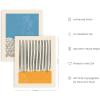 imageHAUS AND HUES Framed Geometric Wall Art  Set of 4 Modern Black and White Abstract Prints Striped Minimalist Artwork for Living Room or Office 8x10 Black FramedColors  Lines