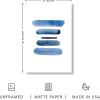 imageHAUS AND HUES Framed Geometric Wall Art  Set of 4 Modern Black and White Abstract Prints Striped Minimalist Artwork for Living Room or Office 8x10 Black FramedAbstract Blue