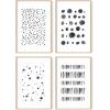 imageHAUS AND HUES Framed Geometric Wall Art  Set of 4 Modern Black and White Abstract Prints Striped Minimalist Artwork for Living Room or Office 8x10 Black FramedBlack  White Set of 4