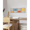 imageHAUS AND HUES Framed Geometric Wall Art  Set of 4 Modern Black and White Abstract Prints Striped Minimalist Artwork for Living Room or Office 8x10 Black FramedColors  Lines
