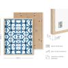 imageHAUS AND HUES Framed Geometric Wall Art  Set of 4 Modern Black and White Abstract Prints Striped Minimalist Artwork for Living Room or Office 8x10 Black FramedBlue Tie Dye
