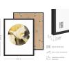 imageHAUS AND HUES Framed Geometric Wall Art  Set of 4 Modern Black and White Abstract Prints Striped Minimalist Artwork for Living Room or Office 8x10 Black FramedAbstract Circles