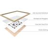 imageHAUS AND HUES Framed Geometric Wall Art  Set of 4 Modern Black and White Abstract Prints Striped Minimalist Artwork for Living Room or Office 8x10 Black FramedBlack  White Set of 4