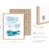 imageHAUS AND HUES Nature Wall Art  Set of 4 Landscape Abstract Prints Watercolor Artwork with Earth Tones Neutral Modern Wall Decor for Home 8x10 Beige FrameSeascape Set of 4