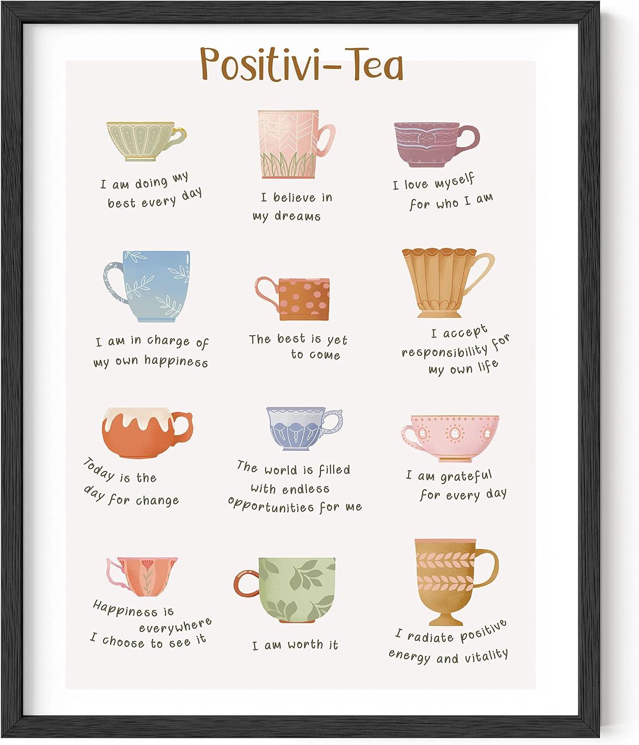 imageHAUS AND HUES Affirmation Posters  Inspirational Positive Wall Art for Office Mental Health ampamp SelfMotivation Decor Daily Affirmations for Kids ampamp SelfLove Quotes Unframed 12x16PositiviTea