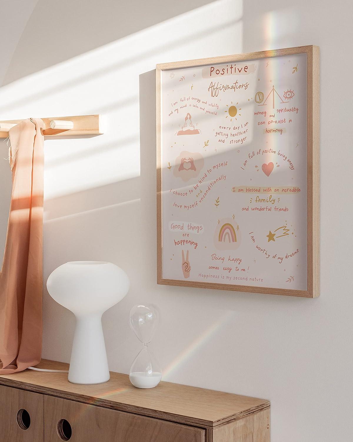 imageHAUS AND HUES Affirmation Posters  Inspirational Positive Wall Art for Office Mental Health ampamp SelfMotivation Decor Daily Affirmations for Kids ampamp SelfLove Quotes Unframed 12x16Positive Affirmations