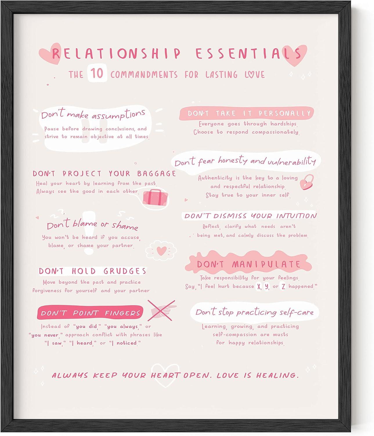 imageHAUS AND HUES Affirmation Posters  Inspirational Positive Wall Art for Office Mental Health ampamp SelfMotivation Decor Daily Affirmations for Kids ampamp SelfLove Quotes Unframed 12x16Relationship Essentials