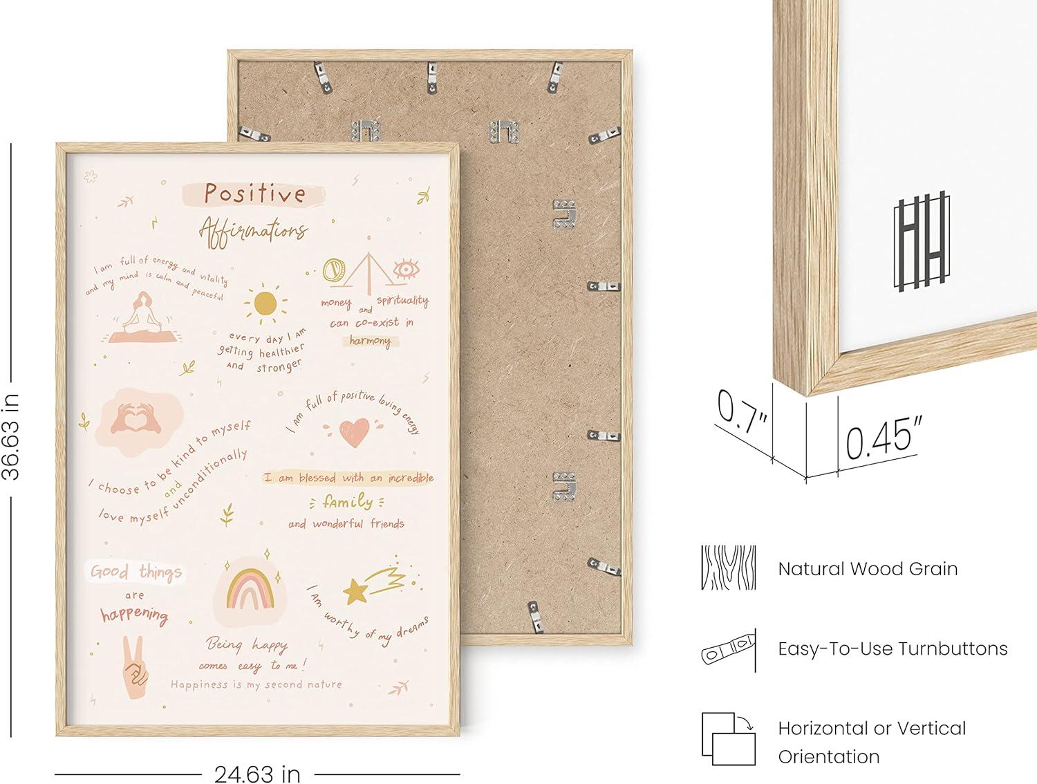 imageHAUS AND HUES Affirmation Posters  Inspirational Positive Wall Art for Office Mental Health ampamp SelfMotivation Decor Daily Affirmations for Kids ampamp SelfLove Quotes Unframed 12x16Positive Affirmations