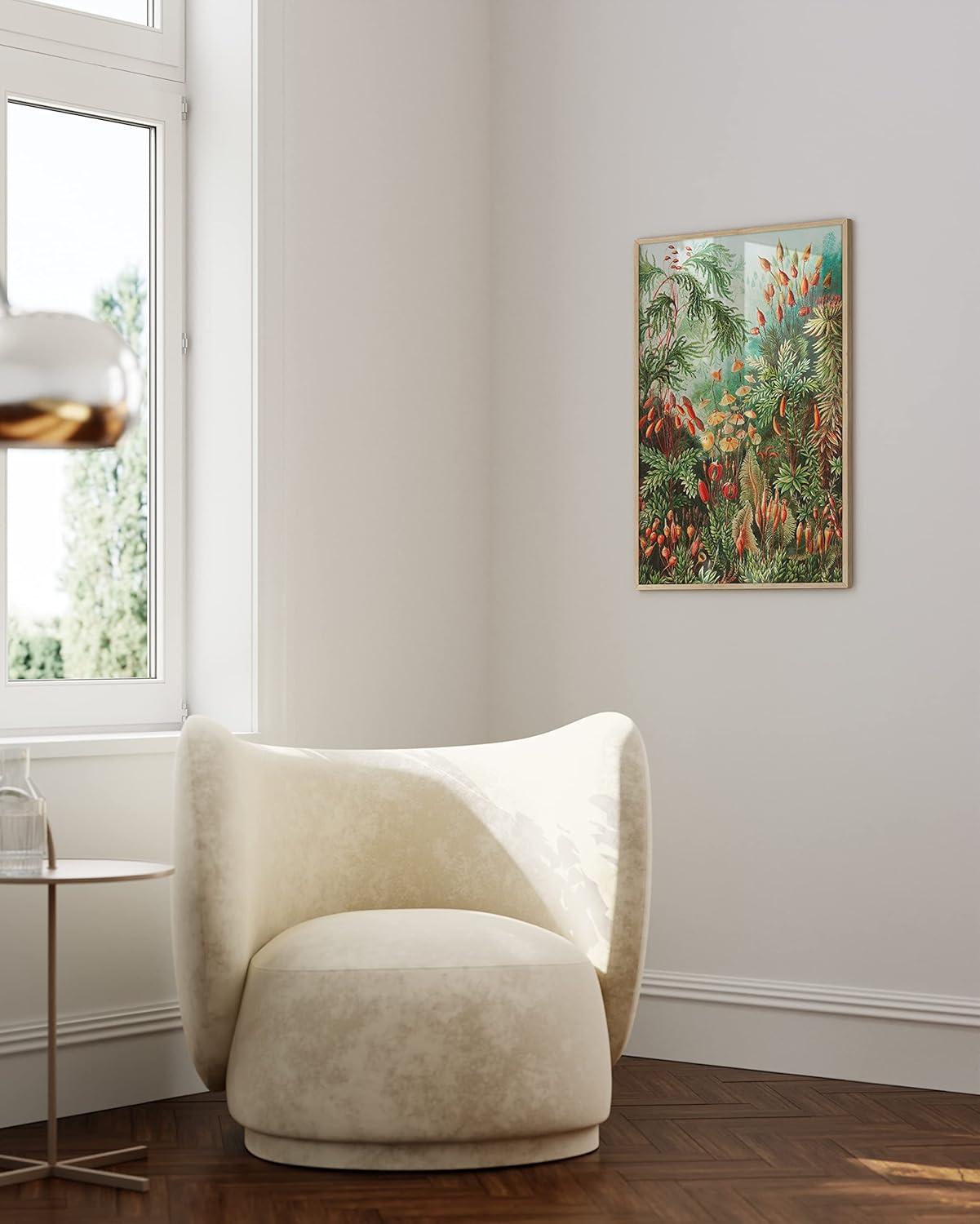 imageHAUS AND HUES Ernst Haeckel Poster  Vintage Botanical Print Flower ampamp Plant Wall Art Cottagecore Decor Haeckel Art Print Black Frame 12x16Bush