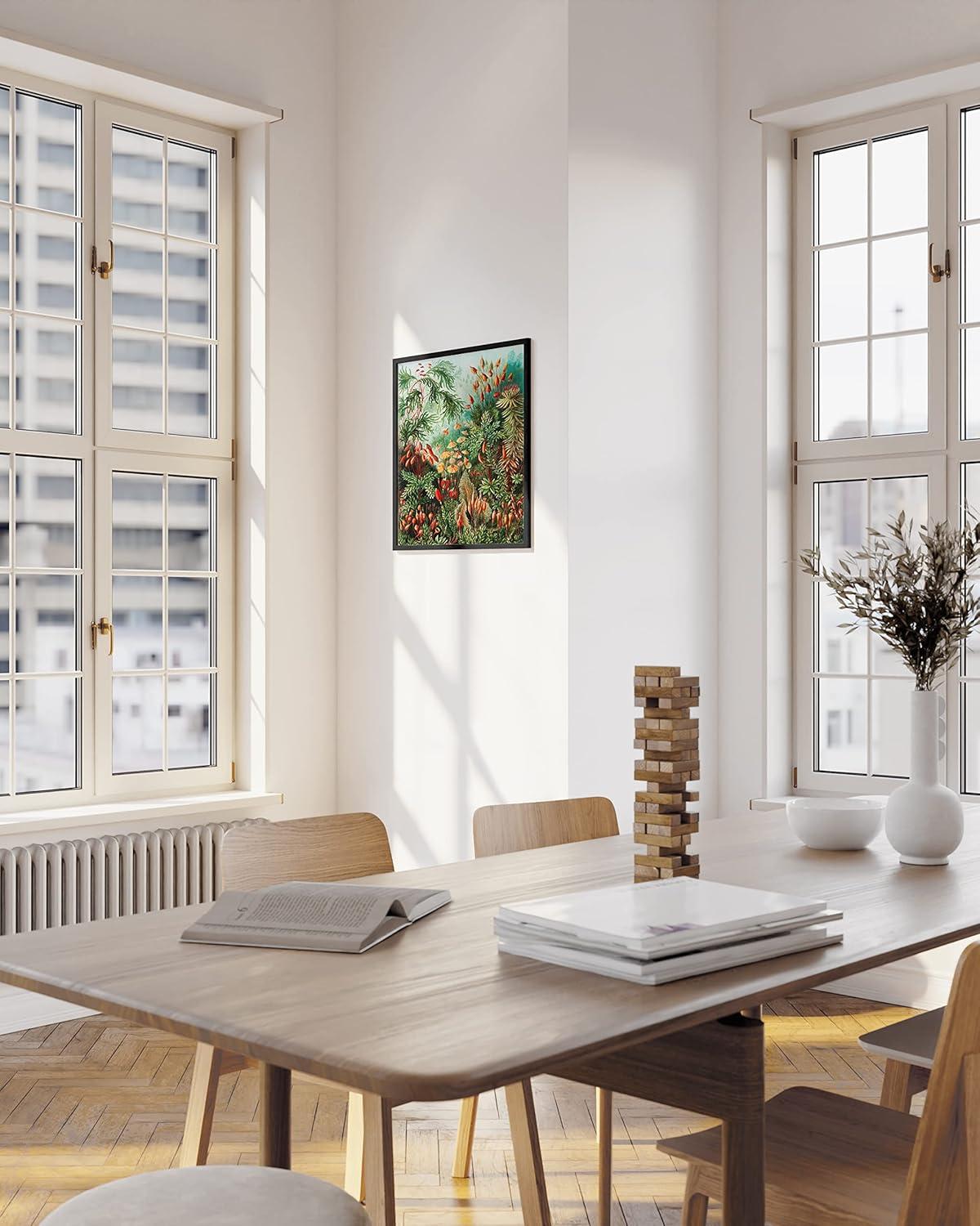 imageHAUS AND HUES Ernst Haeckel Poster  Vintage Botanical Print Flower ampamp Plant Wall Art Cottagecore Decor Haeckel Art Print Black Frame 12x16Bush