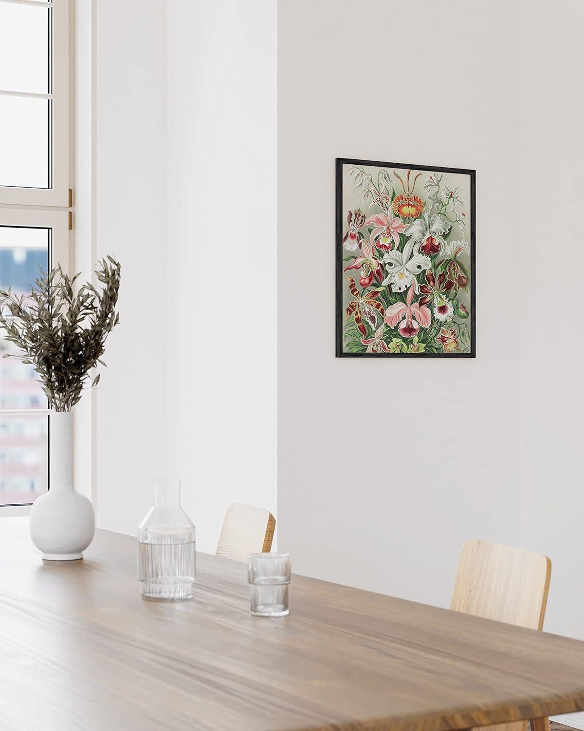 imageHAUS AND HUES Ernst Haeckel Poster  Vintage Botanical Print Flower ampamp Plant Wall Art Cottagecore Decor Haeckel Art Print Black Frame 12x16Flower