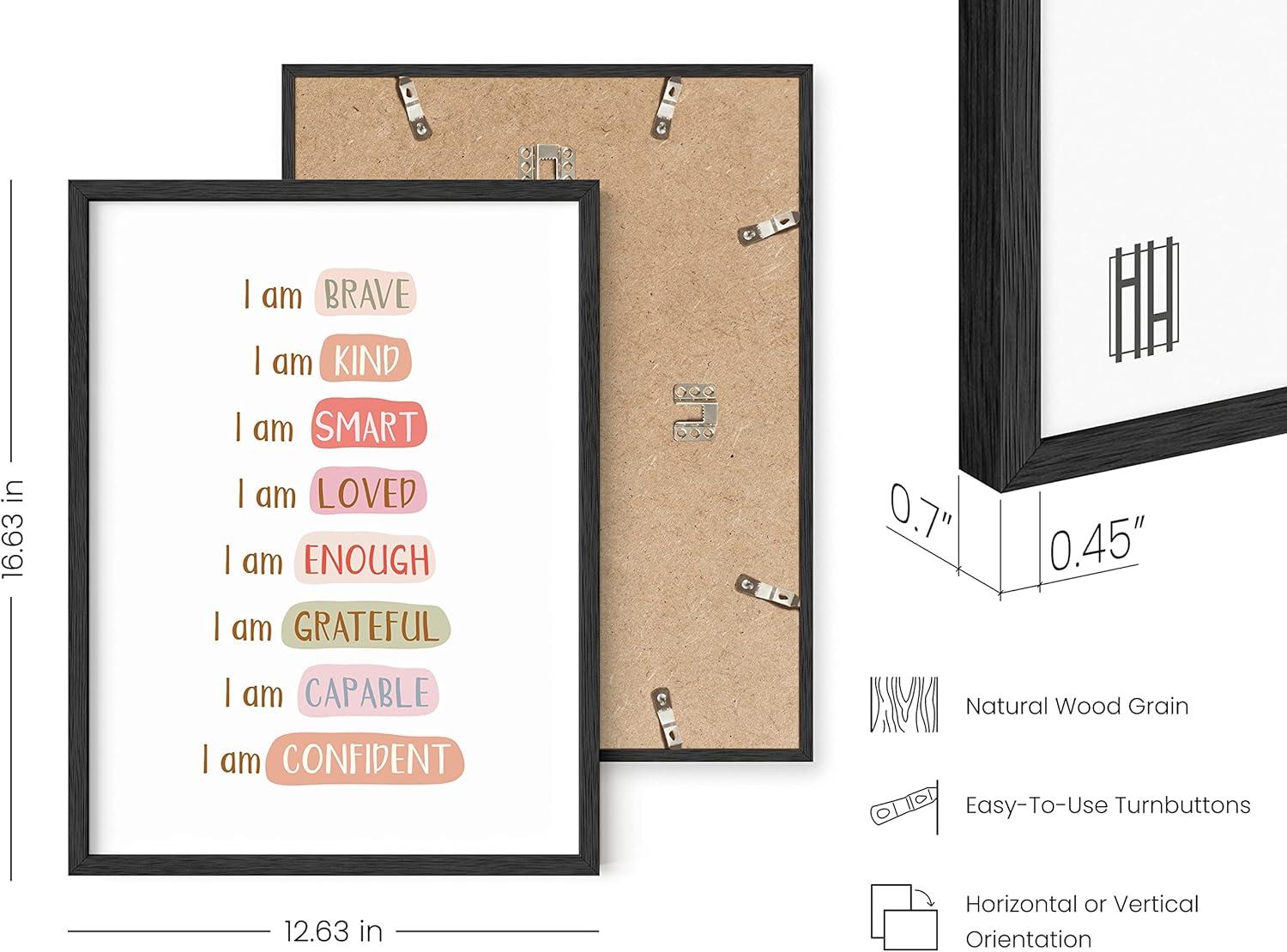 imageHAUS AND HUES Motivational Positive Quotes  Healthy Relationship ampamp Mental Health Posters Counseling Inspirational Wall Art for Offices Couples Therapy Decor Unframed 12x16I am Affirmations