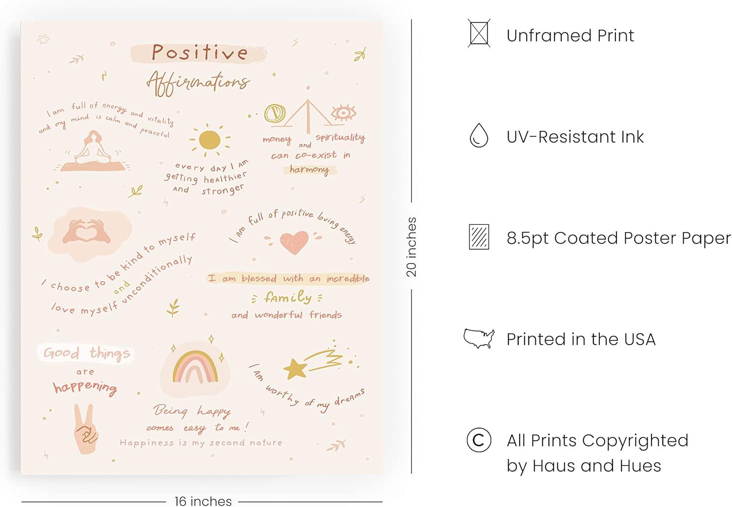 imageHAUS AND HUES Motivational Positive Quotes  Healthy Relationship ampamp Mental Health Posters Counseling Inspirational Wall Art for Offices Couples Therapy Decor Unframed 12x16Positive Affirmations