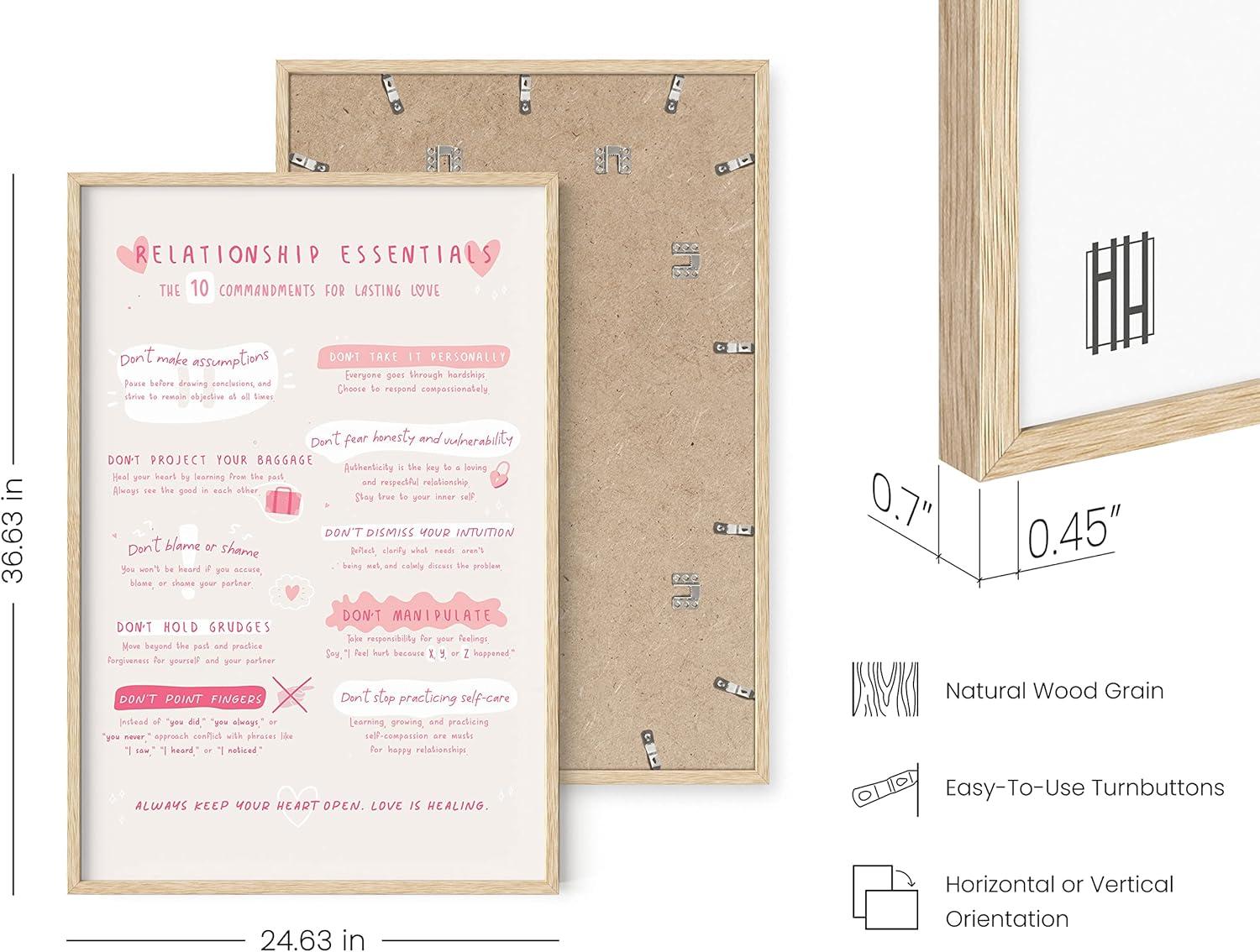 imageHAUS AND HUES Motivational Positive Quotes  Healthy Relationship ampamp Mental Health Posters Counseling Inspirational Wall Art for Offices Couples Therapy Decor Unframed 12x16Relationship Essentials