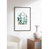 imageHAUS AND HUES Botanical Wall Art  Succulent and Cactus Prints Flower Pot Artwork for Home or Office Decor Beige Frame 16x20Greenhouse