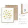 imageHAUS AND HUES Botanical Wall Art  Succulent and Cactus Prints Flower Pot Artwork for Home or Office Decor Beige Frame 16x20Yellow Cosmos