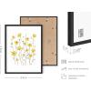 imageHAUS AND HUES Botanical Wall Art  Succulent and Cactus Prints Flower Pot Artwork for Home or Office Decor Beige Frame 16x20Yellow Cosmos
