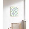 imageHAUS AND HUES Danish Pastel Aesthetic Green Wall Art  Cute Floral Posters for Home Decor  Pastel Room Decor 24quot x 36quot UnframedGreen Checkerboard