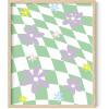 imageHAUS AND HUES Danish Pastel Aesthetic Green Wall Art  Cute Floral Posters for Home Decor  Pastel Room Decor 24quot x 36quot UnframedGreen Checkerboard