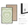 imageHAUS AND HUES Danish Pastel Aesthetic Green Wall Art  Cute Floral Posters for Home Decor  Pastel Room Decor 24quot x 36quot UnframedGreen Heart