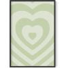 imageHAUS AND HUES Danish Pastel Aesthetic Green Wall Art  Cute Floral Posters for Home Decor  Pastel Room Decor 24quot x 36quot UnframedGreen Heart
