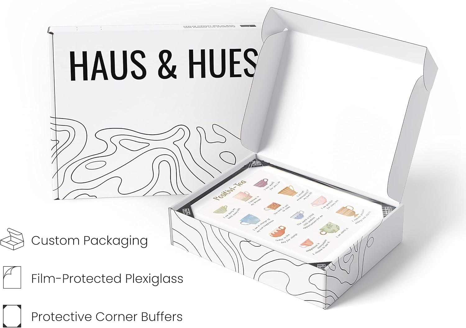 imageHAUS AND HUES Positive Affirmations Wall Art  Inspirational Quotes ampamp Encouragement Decor for Women Stay Positive Motivational Poster Unframed 24x36PositiviTea