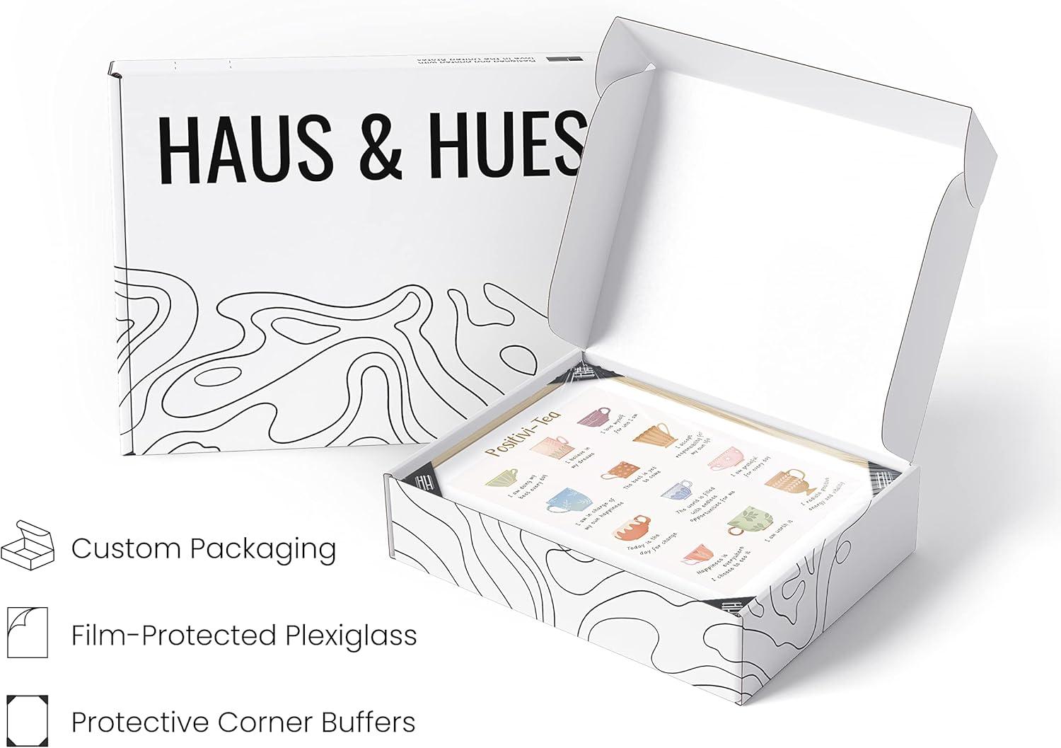 imageHAUS AND HUES Positive Affirmations Wall Art  Inspirational Quotes ampamp Encouragement Decor for Women Stay Positive Motivational Poster Unframed 24x36PositiviTea