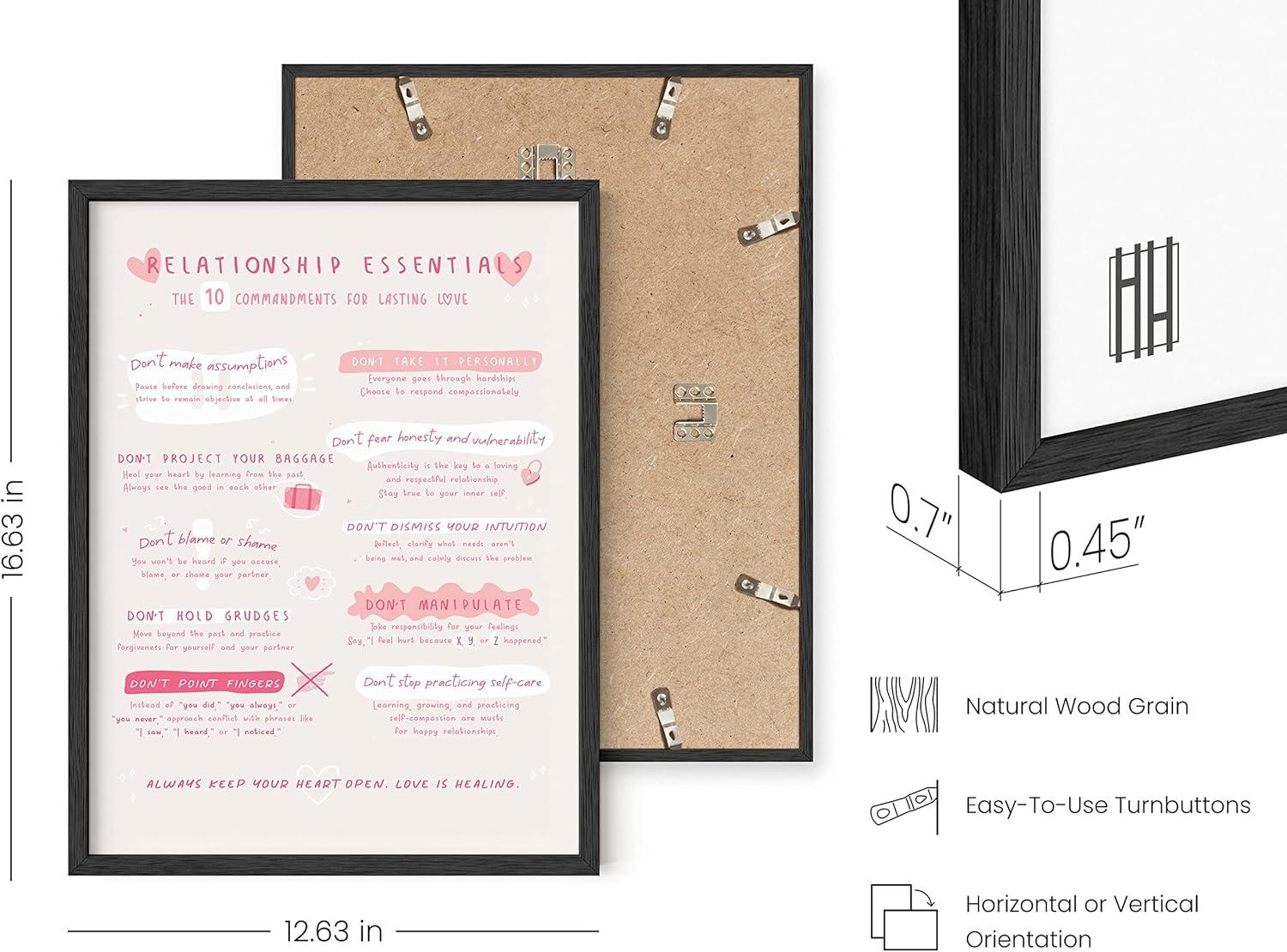 imageHAUS AND HUES Positive Affirmations Wall Art  Inspirational Quotes ampamp Encouragement Decor for Women Stay Positive Motivational Poster Unframed 24x36Relationship Essentials