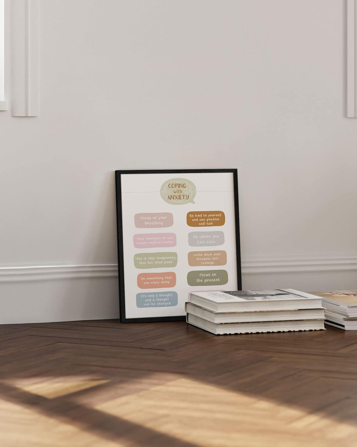 imageHaus and Hues Motivational Positive Quotes  Principles for a Healthy Relationship Mental Health Poster Counseling Inspirational Poster for Office Mental Health Art Print Individual Unframed 16x20Coping with Anxiety