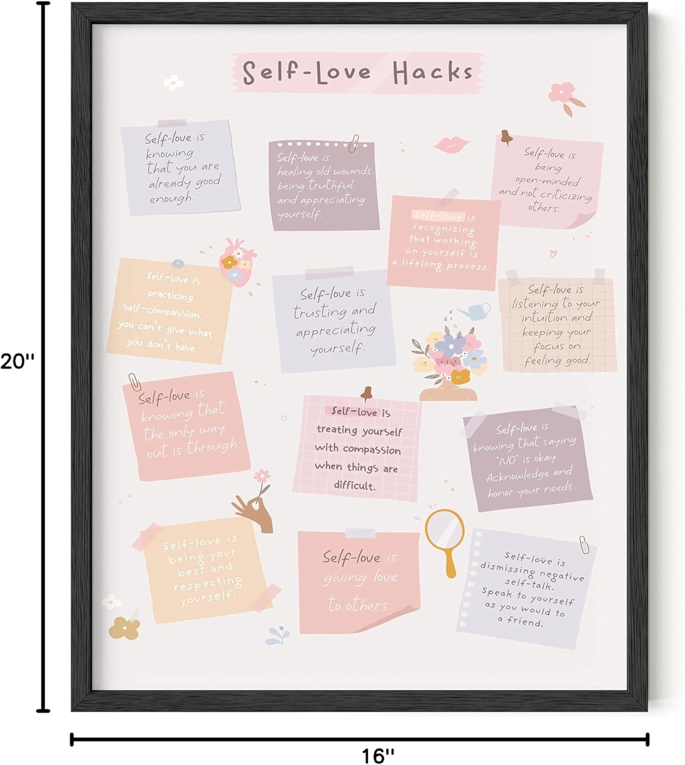 imageHaus and Hues Motivational Positive Quotes  Principles for a Healthy Relationship Mental Health Poster Counseling Inspirational Poster for Office Mental Health Art Print Individual Unframed 16x20Self Love Hacks