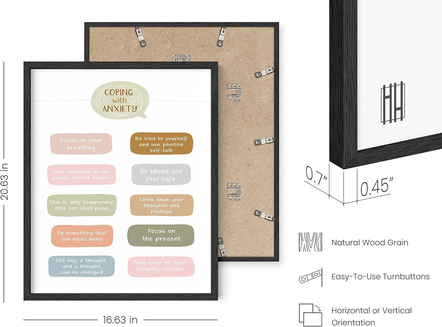 imageHaus and Hues Motivational Positive Quotes  Principles for a Healthy Relationship Mental Health Poster Counseling Inspirational Poster for Office Mental Health Art Print Individual Unframed 16x20Coping with Anxiety