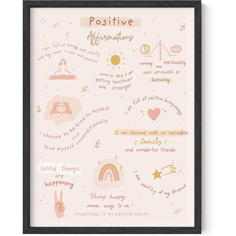 imageHaus and Hues Motivational Positive Quotes  Principles for a Healthy Relationship Mental Health Poster Counseling Inspirational Poster for Office Mental Health Art Print Individual Unframed 16x20Positive Affirmations