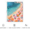 imageHAUS AND HUES Beach Wall Art  Coastal Art Print for Living Room Beachy Wall Decor for Oceanthemed Bedroom Modern Coastal Beach PaintingPink Orange Beach 2 Unframed 12x16Pink Orange Beach 2