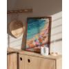 imageHAUS AND HUES Beach Wall Art  Coastal Art Print for Living Room Beachy Wall Decor for Oceanthemed Bedroom Modern Coastal Beach PaintingPink Orange Beach 2 Unframed 12x16Pink Orange Beach 2