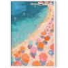 imageHAUS AND HUES Beach Wall Art  Coastal Art Print for Living Room Beachy Wall Decor for Oceanthemed Bedroom Modern Coastal Beach PaintingPink Orange Beach 2 Unframed 12x16Pink Orange Beach 2