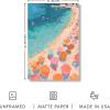 imageHAUS AND HUES Beach Wall Art  Coastal Art Print for Living Room Beachy Wall Decor for Oceanthemed Bedroom Modern Coastal Beach PaintingPink Orange Beach 2 Unframed 12x16Pink Orange Beach 2