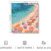 imageHAUS AND HUES Beach Wall Art  Coastal Art Print for Living Room Beachy Wall Decor for Oceanthemed Bedroom Modern Coastal Beach PaintingPink Orange Beach 2 Unframed 12x16Pink Orange Beach 2