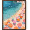 imageHAUS AND HUES Beach Wall Art  Coastal Art Print for Living Room Beachy Wall Decor for Oceanthemed Bedroom Modern Coastal Beach PaintingPink Orange Beach 2 Unframed 12x16Pink Orange Beach 2