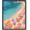imageHAUS AND HUES Beach Wall Art  Coastal Art Print for Living Room Beachy Wall Decor for Oceanthemed Bedroom Modern Coastal Beach PaintingPink Orange Beach 2 Unframed 12x16Pink Orange Beach 2