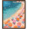 imageHAUS AND HUES Beach Wall Art  Coastal Art Print for Living Room Beachy Wall Decor for Oceanthemed Bedroom Modern Coastal Beach PaintingPink Orange Beach 2 Unframed 12x16Pink Orange Beach 2