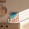 imageHAUS AND HUES Beach Wall Art  Coastal Art Print for Living Room Beachy Wall Decor for Oceanthemed Bedroom Modern Coastal Beach PaintingPink Orange Beach 2 Unframed 12x16Pink Orange Beach 2