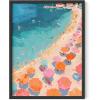 imageHAUS AND HUES Beach Wall Art  Coastal Art Print for Living Room Beachy Wall Decor for Oceanthemed Bedroom Modern Coastal Beach PaintingPink Orange Beach 2 Unframed 12x16Pink Orange Beach 2